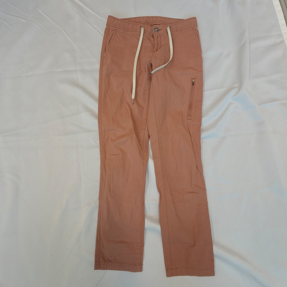 Vuori Ripstop Pants Women M Brown Excellent Hiking Outdoor Drawstring Cargo
